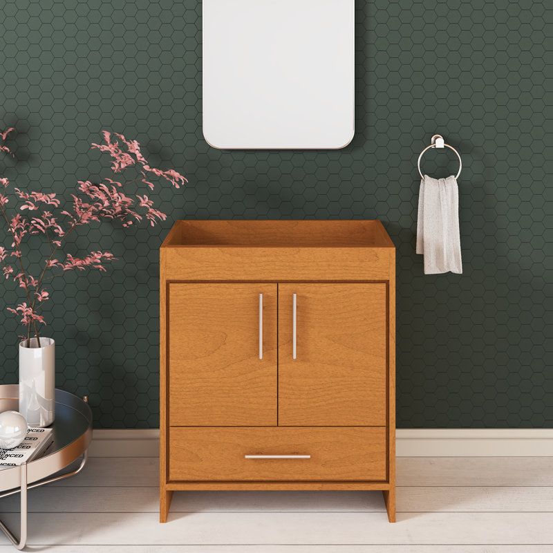 Base de meuble-lavabo simple 29 po Volpa, Érable miel