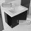 Meuble-lavabo flottant avec porte à fermeture en douceur, lavabo en céramique et fabrication en contreplaqué durable-131644743-131644749