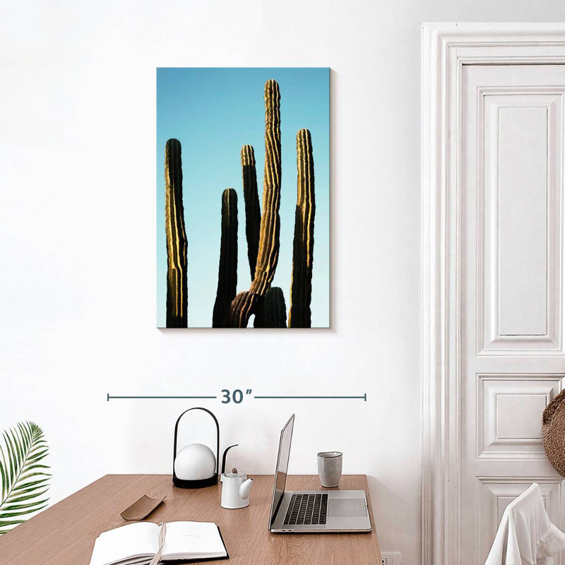 Harnek Golden Cacti, 30" H x 20" W