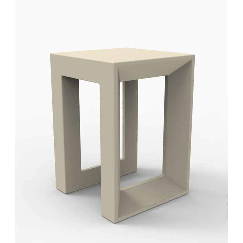 Frame Resin Accent Stool, Ecru