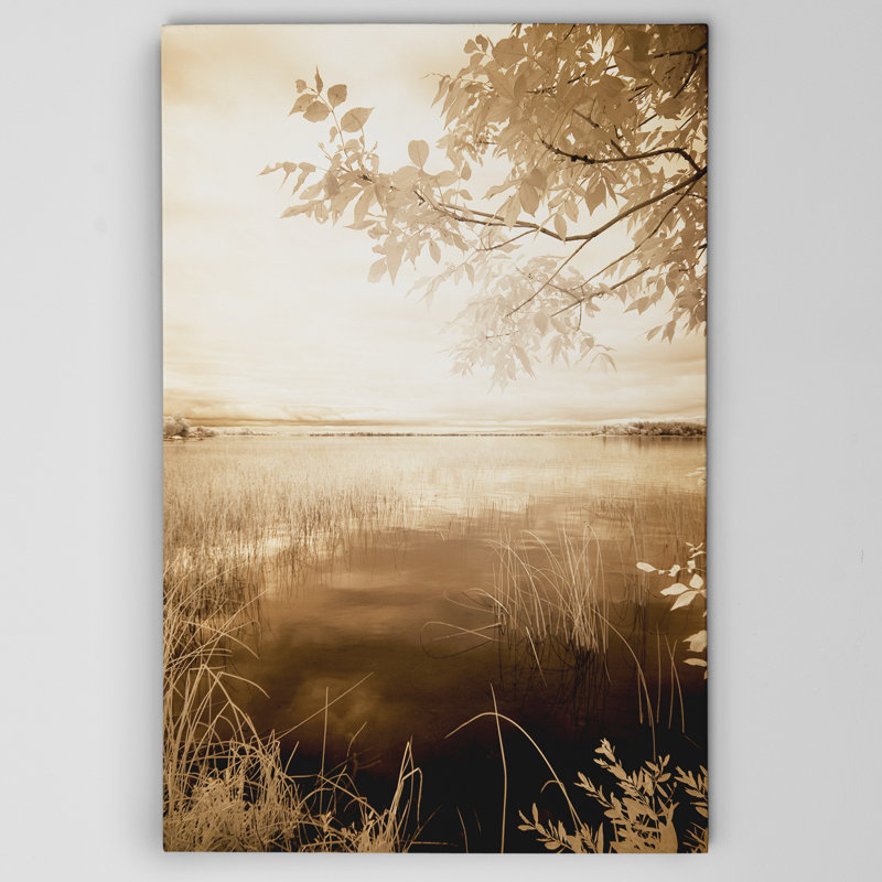 « peaceful morning ii », reproduction de photo sur toile tendue, H 27 po x l 18 po x P 1,5 po
