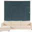 Grand lit avec rangement, panneau, beige, tout-en-un pour les espaces compacts, mécanisme facile à utiliser, qualité de construction industrielle de qualité murale, repos nocturne confortable, piston double-130041045