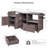 80.5" Outdoor Solid Wood Kitchen Island For Big Green Egg & Blackstone Griddle With Stainless Steel Top, Drawer For Large Big Green Egg And 21"/28" Blackstone Griddle-1610477902