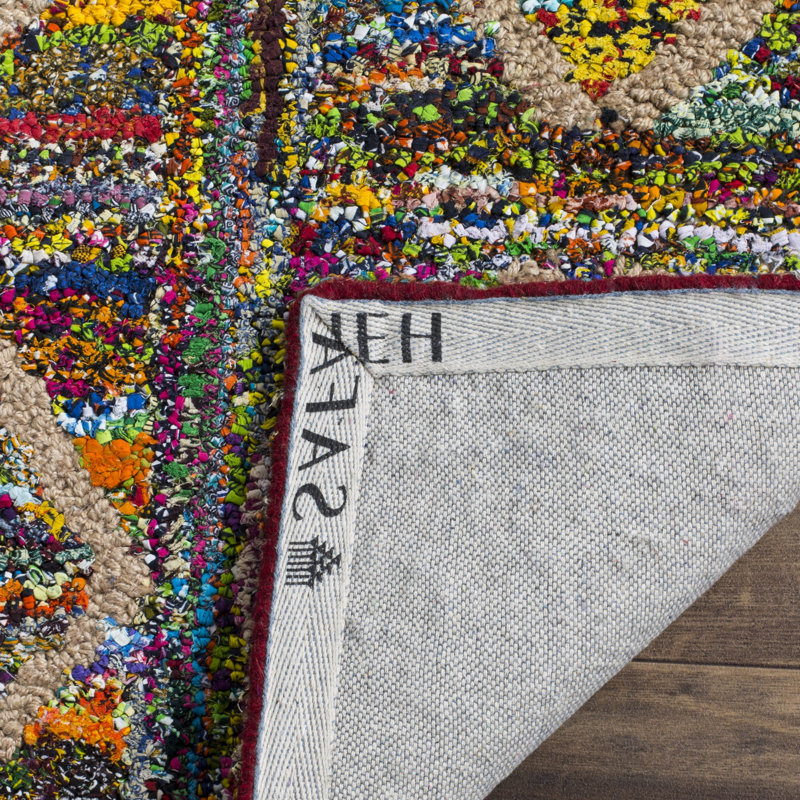 Anaheim Hand Tufted Cotton/Jute Geometric Rug, Rectangle 2'3" x 4'