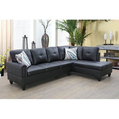 Renford Faux Leather L-Shaped Sectional