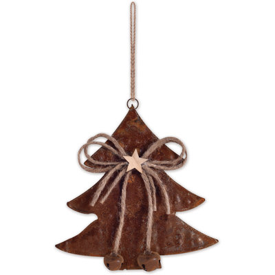 6'' Vintage Look Metal Holiday Shaped Ornament