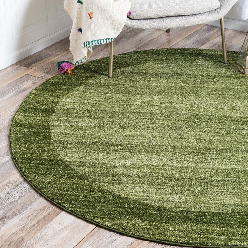 Tapis vert clair Hermina, Rond 4 pi