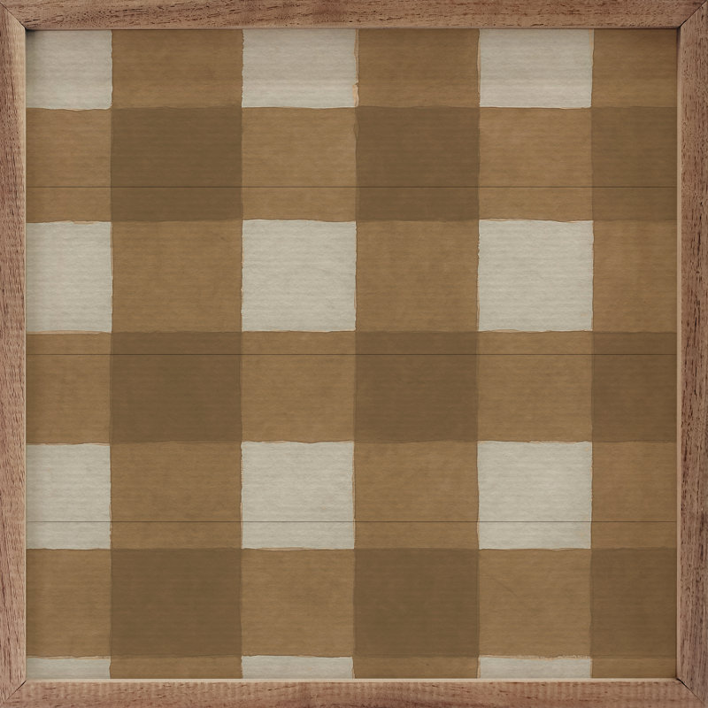 Tissu écossais des Fêtes, Doré, H 16 po x l 16 po