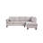Dalia 97" Light Grey Linen Modern Sectional Sofa with Right Facing Chaise-192099844-192099846