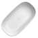 59" x 33" Freestanding Soaking Tub Solid Surface Stand Alone Bathtub with Pop-up Drain and Overflow