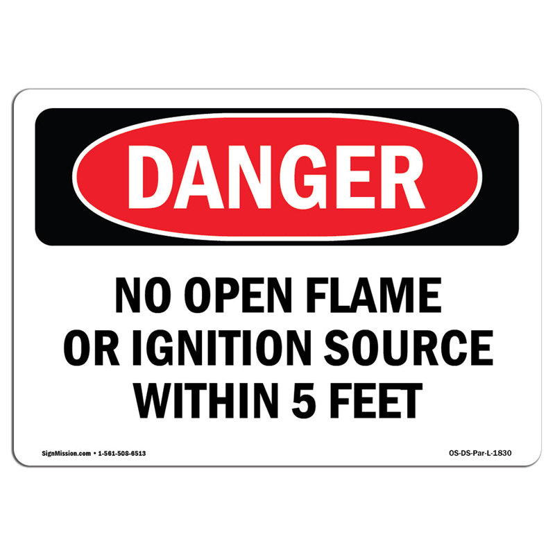 Danger Sign, 12" H x 18" W x 0.1" D