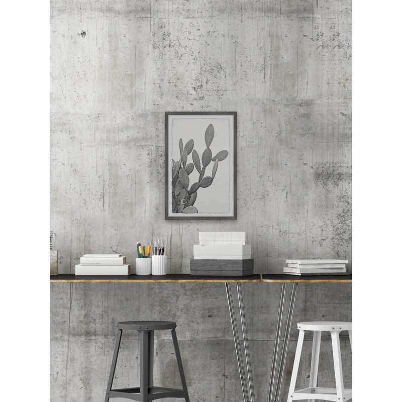 Leaning Cactus - Single Picture Frame Painting, 45 cm H x 38 cm W