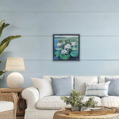 Pond Lilies Group Floating Frame, design by Violeta Vollmer