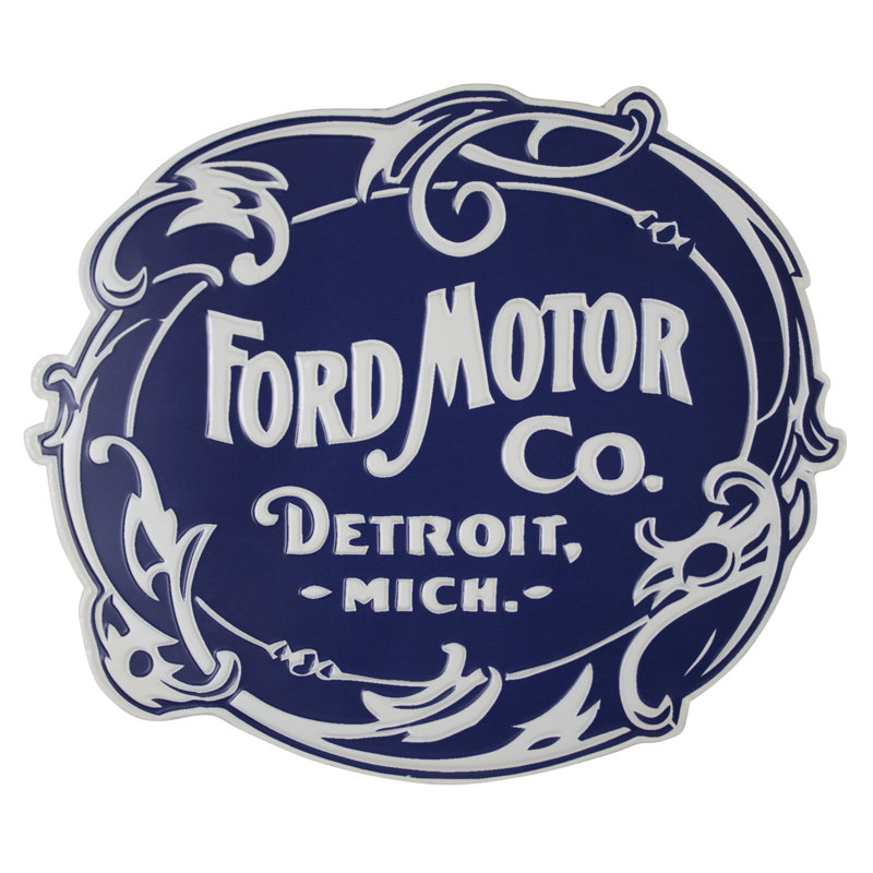 Décoration murale en métal en relief avec logo ford