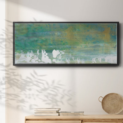 Chartreuse & Aqua II- Framed Canvas