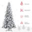 Arbre de Noël artificiel enneigé 9 pi avec 616 branches de cèdre réalistes, ouverture automatique, décoration de Noël, vert