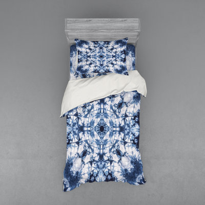 Psychedelic Eclectic Polyester Ikat Duvet Cover