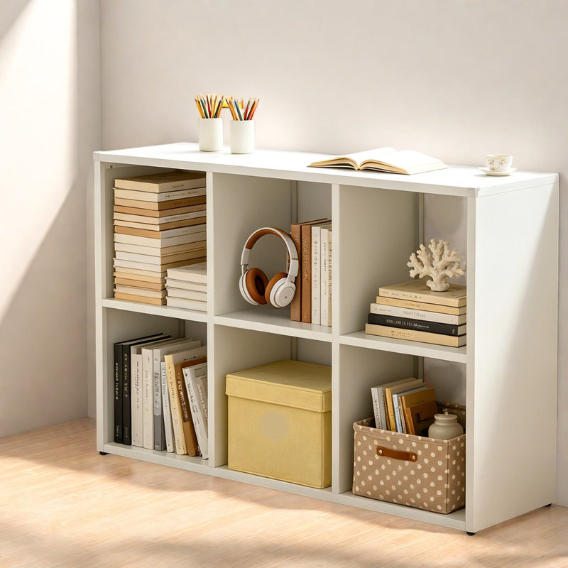 Bibliothèques modernes avec rangement, organisateur en métal à 6 cubes pour le bureau personnel