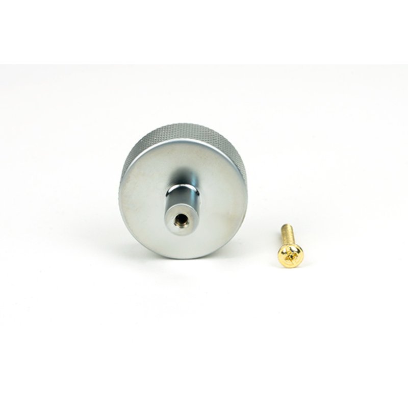 Round Knob, Satin Chrome, 4 cm