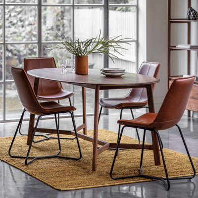 Carnot 46.5cm H Upholstered Side Chair in Brown
