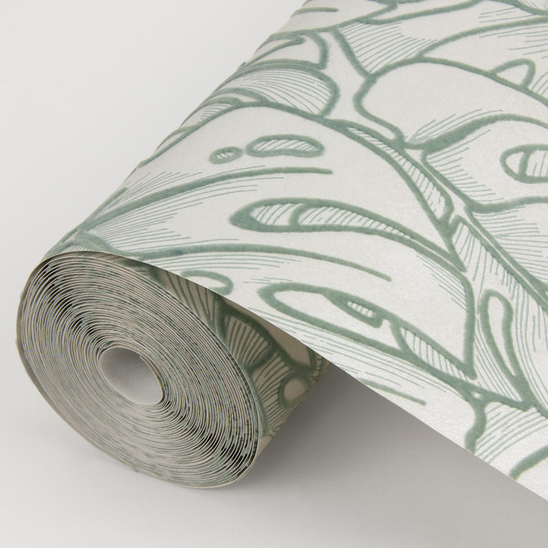 Rouleau de papier peint botanique L 33 pi x l 20,5 po Balboa, Olive
