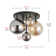 Bertina 5-Light Modern Globe Glass Shade Dimmable Semi Flush Mount Light