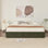 Lit plateforme tapissier avec rangement et tiroirs