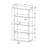 Bookshelf, Bookcase, Etagere, 5 Tier, 48"H, Office, Bedroom, Brown Laminate, Contemporary, Modern