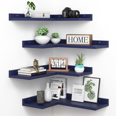 Floating Corner Shelves Set of 4