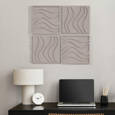 Panneaux muraux acoustiques décoratifs 3D Fel Camel à motif ondulé