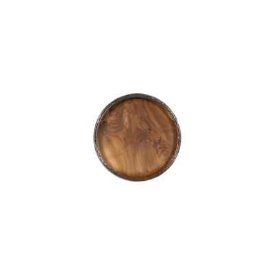 Teak Wood Bowl Wall Art, Metallurgy Edge