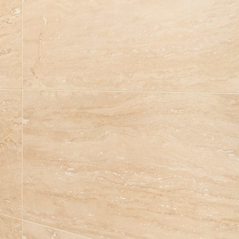 Travertine 18x36 Vein Cut Filled Honed Tile, Classic Honed