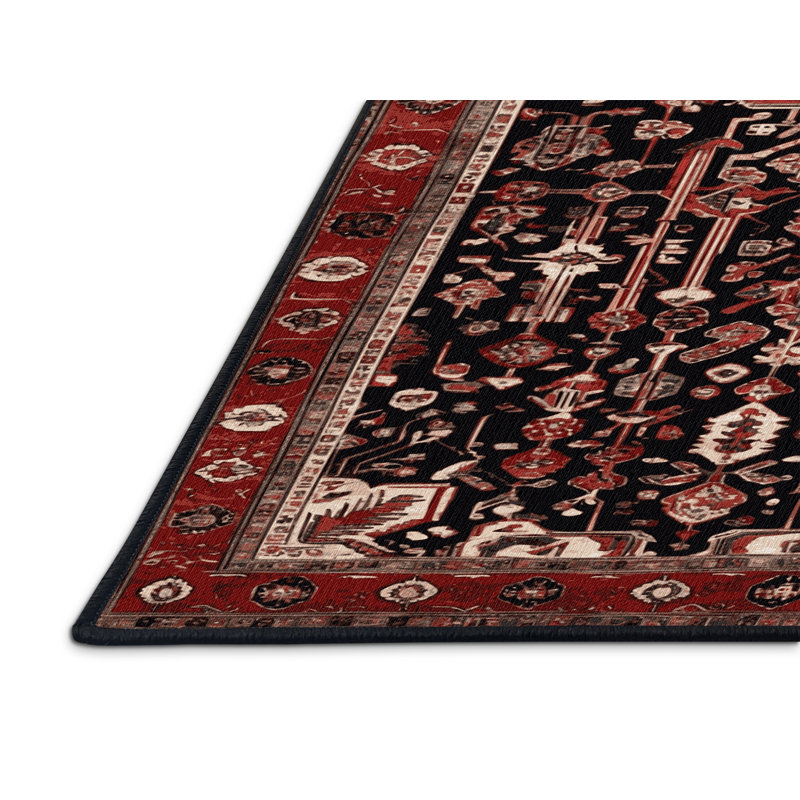 Machine Washable Turkish Brown Area Rug, Rectangulaire 8 pi x 12 pi