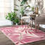 Tapis rose intérieur / extérieur Leaf-1878009090