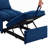 4 in1 Multi-Function Single Sofa Bed with Storage Pockets, Tufted Single Pull-out Sofa Bed with Adjustable Backrest and Pillows , Convertible Chaise Lounge, Navy