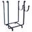 Handcrafted Rectangle Fireplace Log Rack Black
