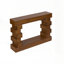 Console géométrique empilable en bois à finition naturelle chaleureuse