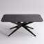 Table de salle à manger rectangulaire en bois manufacturé et solide avec pieds en métal 69,4 po l 69,4 po-1369782209