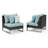 Sameko 6 Piece Rattan Sunbrella Sectional Seating Group with Cushions-334287312-334287318