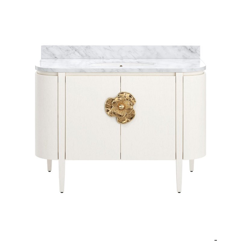 Briallen White 48" Vanity with Undermount Sink, Cerused White