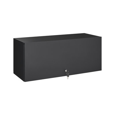 Wall Mounted Garage Cabinets, Locking Cabinet with Flip-Up Door, Metal Garage Storage Cabinets for Workshop Home Kitchen, 14”H Small Wall Hanging Cabinet 