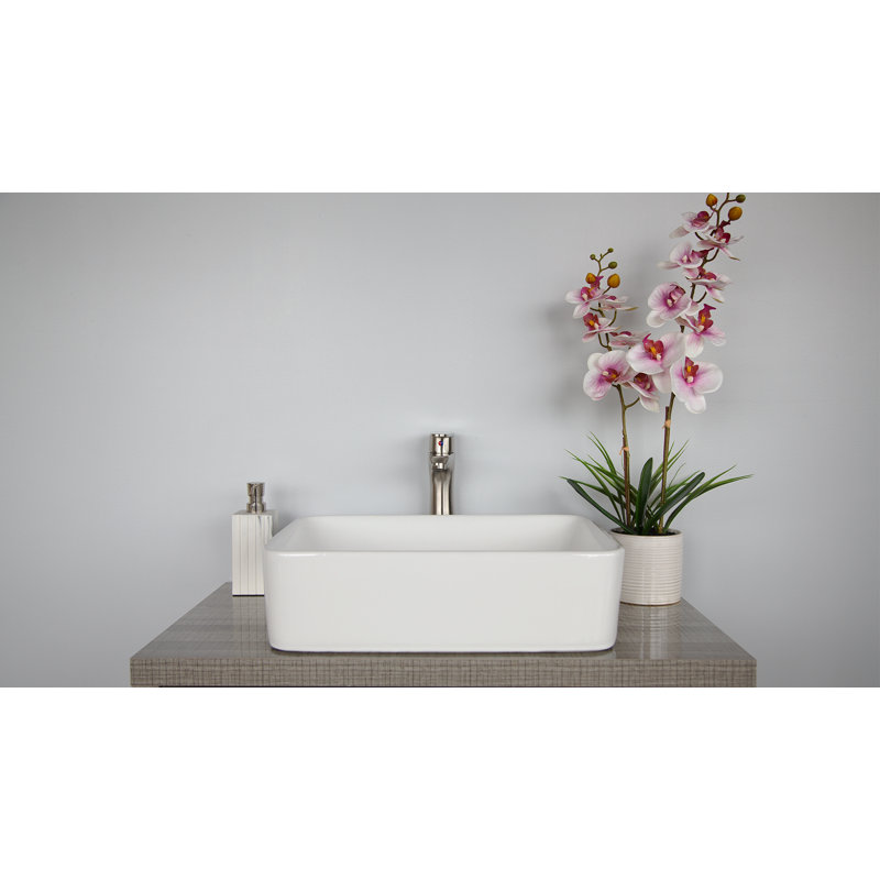 Lavabo de salle de bain rectangulaire en céramique pour bateau China Luxe