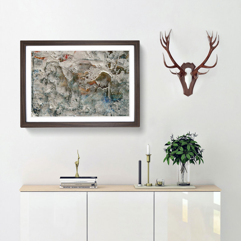 Abstract Vol.343 by S.Johnson - Framed Print, 45cm H x 63cm W x 2cm D, Walnut Framed