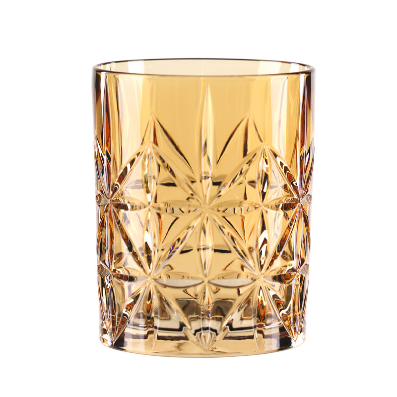 Amber Crystal Glass 12-Ounce Highland Tumbler