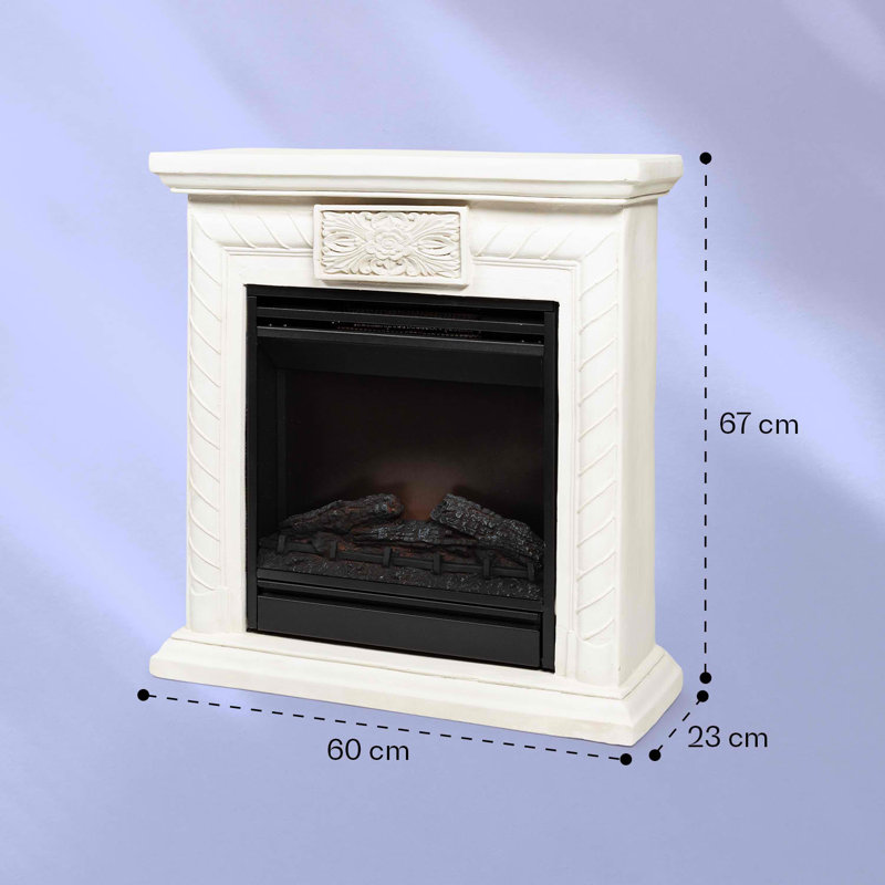 Klarstein 60cm W White Electric Fireplace