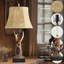 Ensemble de 2 lampes de table en bois Deer Antler