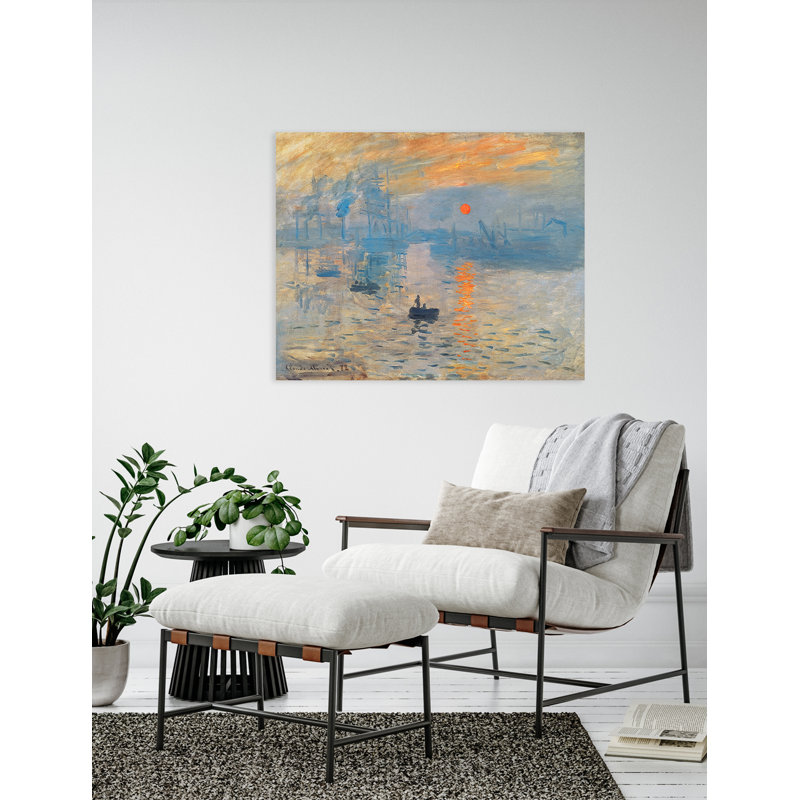 Impression «Lever de soleil sur toile» par Claude Monet, Toile tendue, H 24 po x l 30 po x P 0,75 po