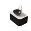 Meuble-lavabo de salle de bain avec lavabo, armoire de rangement de salle de bain murale à bordures courbes et flottantes avec tiroir, cuve en céramique avec motif de pierres, pré-assemblé-927600799-927600796
