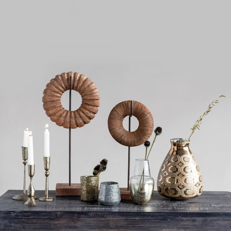 Hand-Forged Metal Taper, Antique Brass Finish Candle Holder