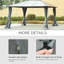 Panneau latéral de remplacement de pavillon de jardin - 10 pi x 12 pi, rideaux gris avec crochet et sangles pour une installation facile, des parois latérales sombres et sécurisant la fixation